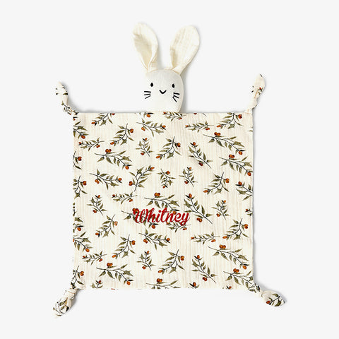 Custom Baby Blanket Doll with Bib Embroidered Name