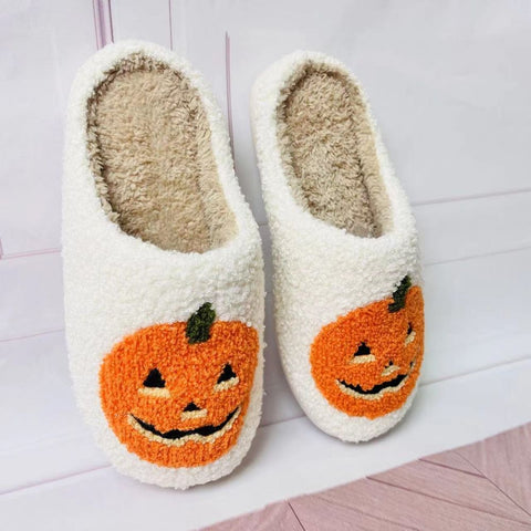 2025 Halloween Pumpkin Home Cotton Slippers