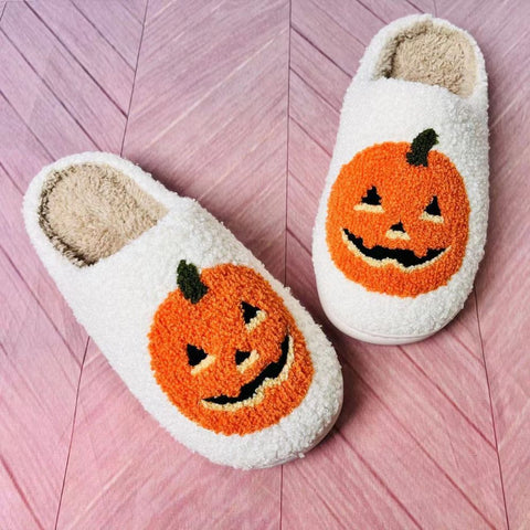 2025 Halloween Pumpkin Home Cotton Slippers