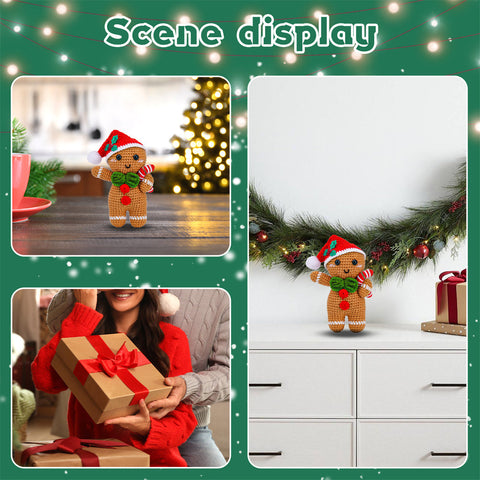 Christmas Gingerbread Man DIY Crochet Kit