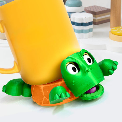 Creative 3D Printed Open Eyed Turtle Coaster Coffee Cup Holder