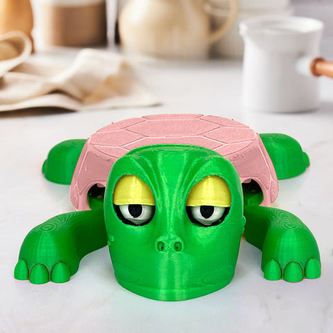 Creative 3D Printed Open Eyed Turtle Coaster Coffee Cup Holder