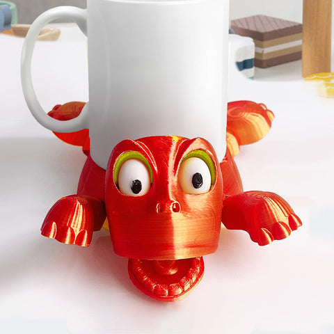 Creative 3D Printed Open Eyed Turtle Coaster Coffee Cup Holder