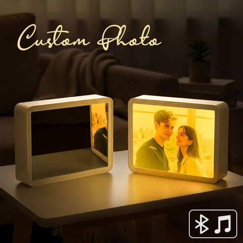 Personalized Photo Bluetooth Speaker & Music Mirror Lamp