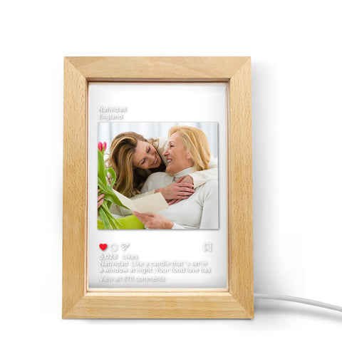 "Heartfelt Glow" Personalized Acrylic Nightlight Plaque with Custom Photo and Text