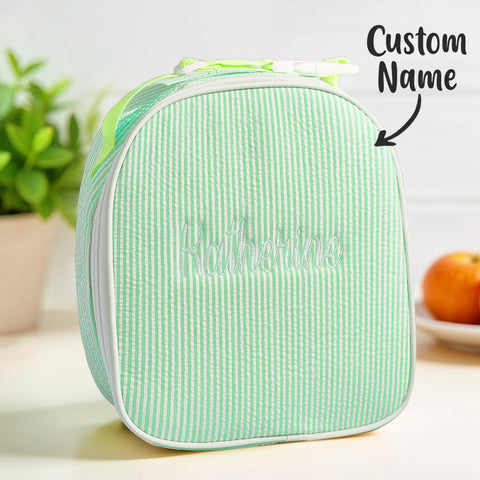 Personalized Lunch Bag with Embroidered Kid's Name