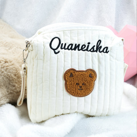 Sweet Bear Stroller Organizer with Custom Name