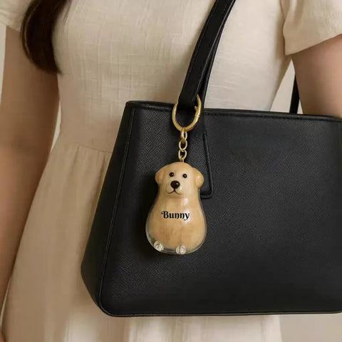 Custom Name Dog Hair Collector Keychain/Bag Charm
