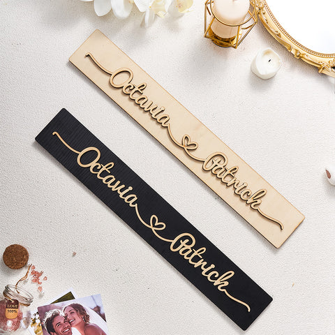 Forever Love Personalized Couple Name Wooden Sign for Wedding or Home