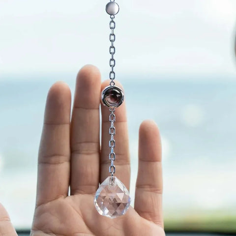 Custom Photo Projection Car Ornament – Crystal Sun Catcher