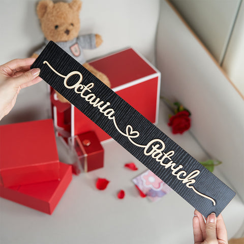 Forever Love Personalized Couple Name Wooden Sign for Wedding or Home