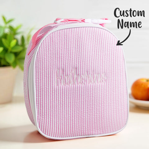 Personalized Lunch Bag with Embroidered Kid's Name