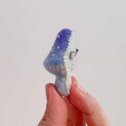Handmade Cute Felt Mushroom Brooch Nature-Inspired Accessory Gift