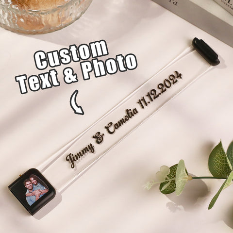 Personalized LED Glow Bracelets with Custom Photo and Text Party Event Favors
