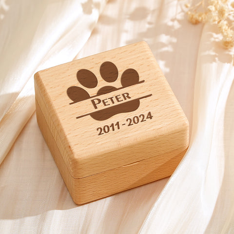 "Always In My Heart" Custom Pet Fur Memorial Box