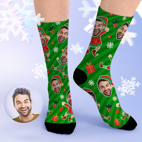 Custom Funny Face Christmas Socks