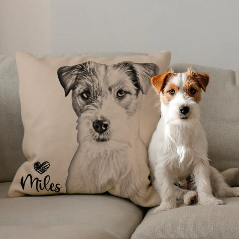 Fur-ever Friends Custom Pet Photo Pillow Personalized Pet Love