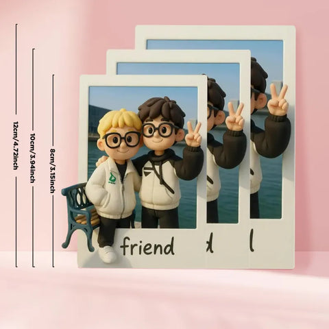 Custom 3D Travel Photo Acrylic Fridge Magnet with Text