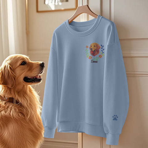 Custom Sweatshirt witth Embroidered Pet Name