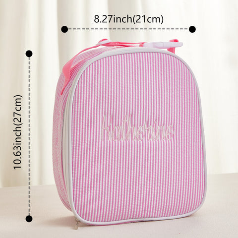 Personalized Lunch Bag with Embroidered Kid's Name