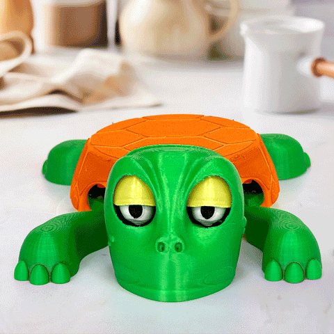 Creative 3D Printed Open Eyed Turtle Coaster Coffee Cup Holder