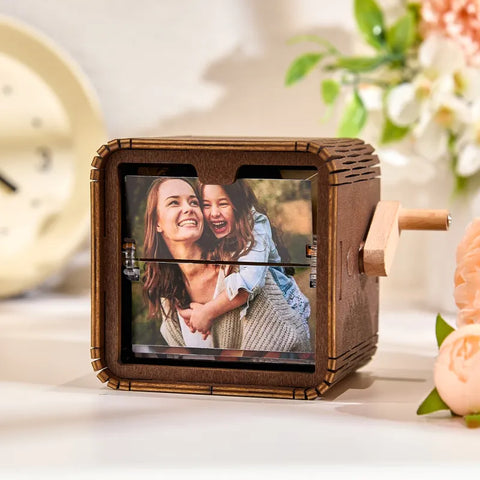 Custom Photo Flipbook Animation Frame – Hand-Cranked Music Light Box