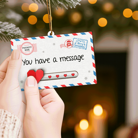 New Baby Reveal Hidden Message - Custom Photo Slider Ornament