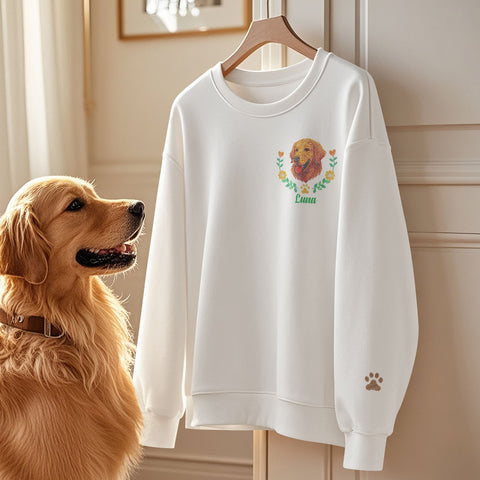 Custom Sweatshirt witth Embroidered Pet Name