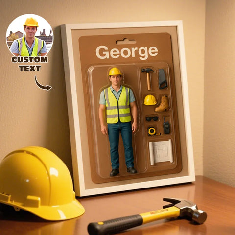 Custom 3D Effect Mini-Me Action Figure Portrait Frame
