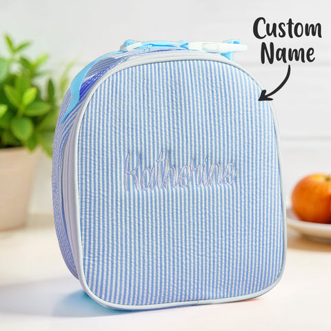 Personalized Lunch Bag with Embroidered Kid's Name