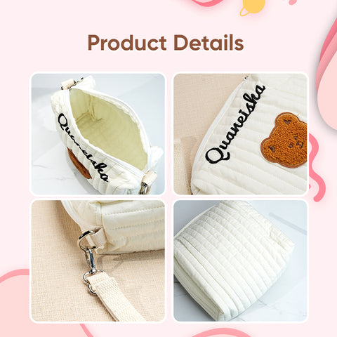 Sweet Bear Stroller Organizer with Custom Name