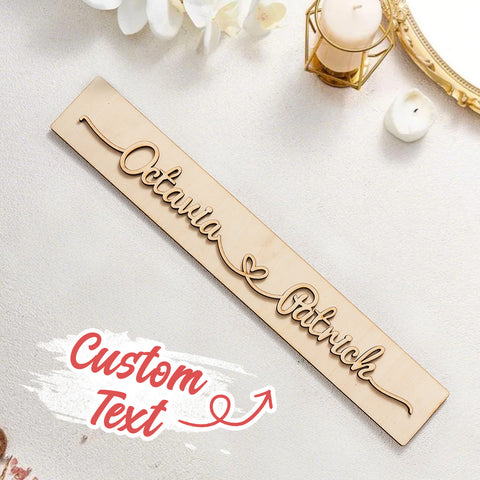 Forever Love Personalized Couple Name Wooden Sign for Wedding or Home