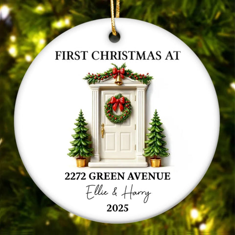 First Christmas New Home 3D Effect - Custom Ceramic Ornament