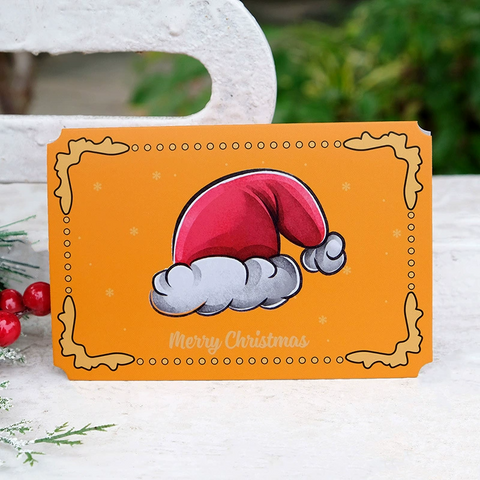 Merry Christmas Folded Card 2025 – Vintage Minimalist Design