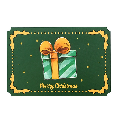 Merry Christmas Folded Card 2025 – Vintage Minimalist Design