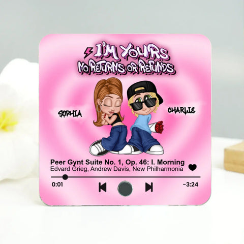 Y2K Couple Custom Music Fridge Magnet