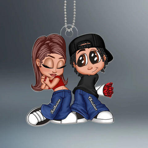 Y2K Couple Custom Acrylic Car Hanger