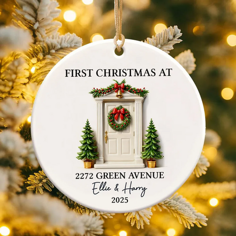 First Christmas New Home 3D Effect - Custom Ceramic Ornament