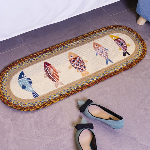Eco-Friendly Handwoven Jute Rug for a Cozy Home