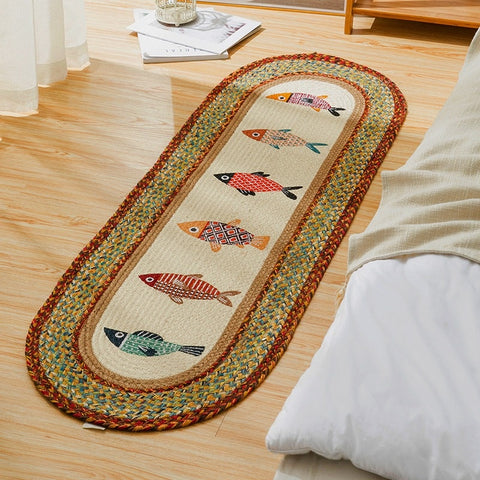 Eco-Friendly Handwoven Jute Rug for a Cozy Home